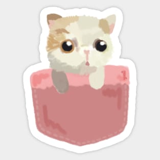 the cat in the pocket pocket Sticker